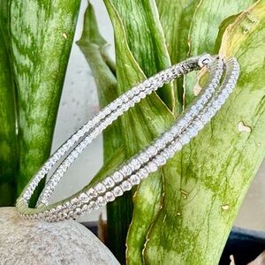 14 karat gold, inside out, 1.5 CTW diamond hoop Earrings